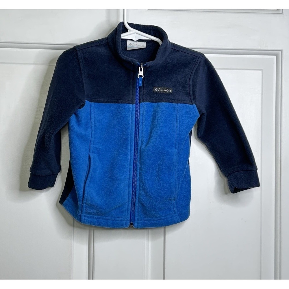 Columbia Fleece Jacket Full Zip Sweatshirt Baby Infant 18-24 Months Blue